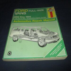 Ford Full-sized Vans 1992-1995 Haynes Automotive Repair Manual